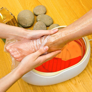 Peach Paraffin Wax to Moisturize Dry, Cracked Skin and Feet