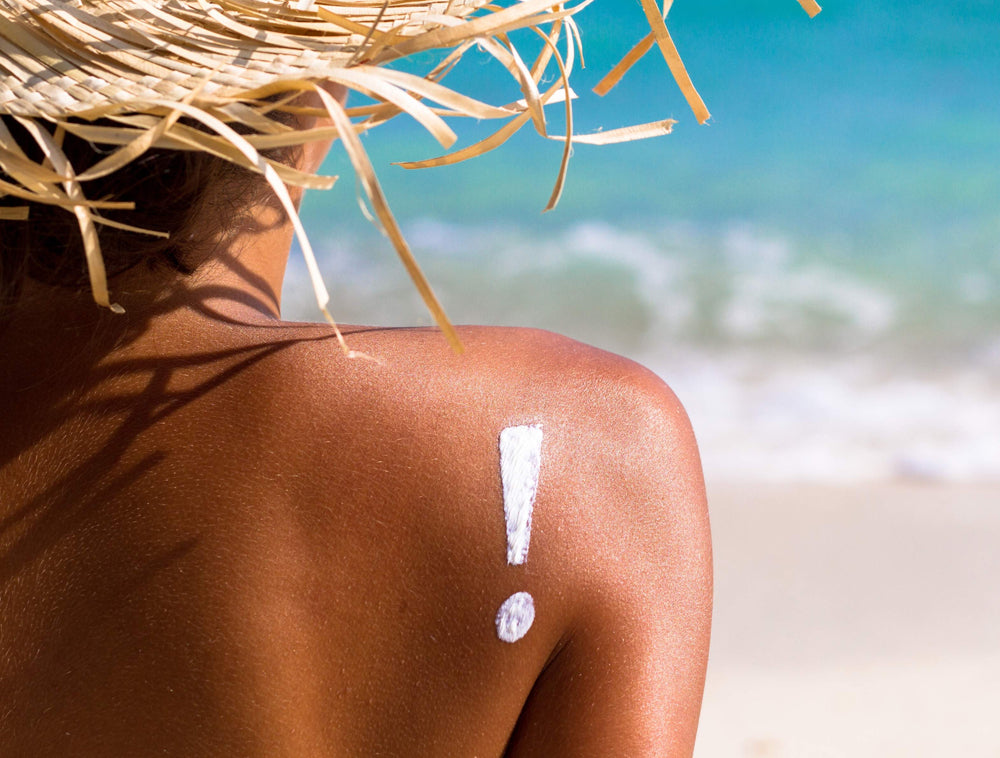 Tanning skin in the sun