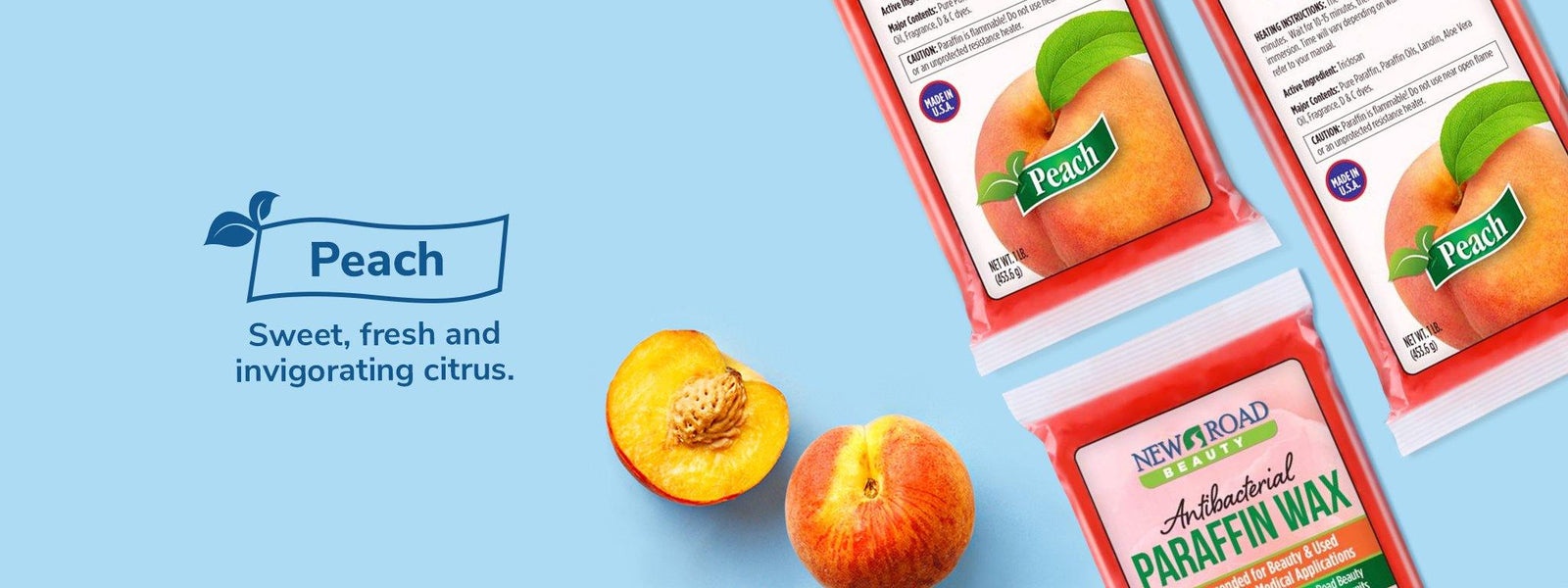 Peach Paraffin Wax - New Road Beauty
