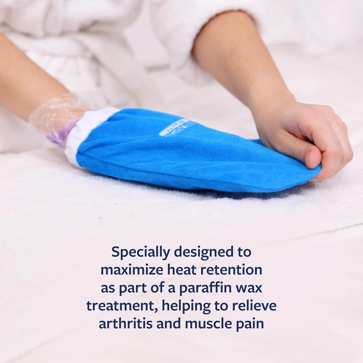 paraffin handschuhe New Road Beauty Paraffin Wax Bath Glove and Bootie, Thick Heat Therapy Insulated Terry Cloth Used for Paraffin Wax Treatment