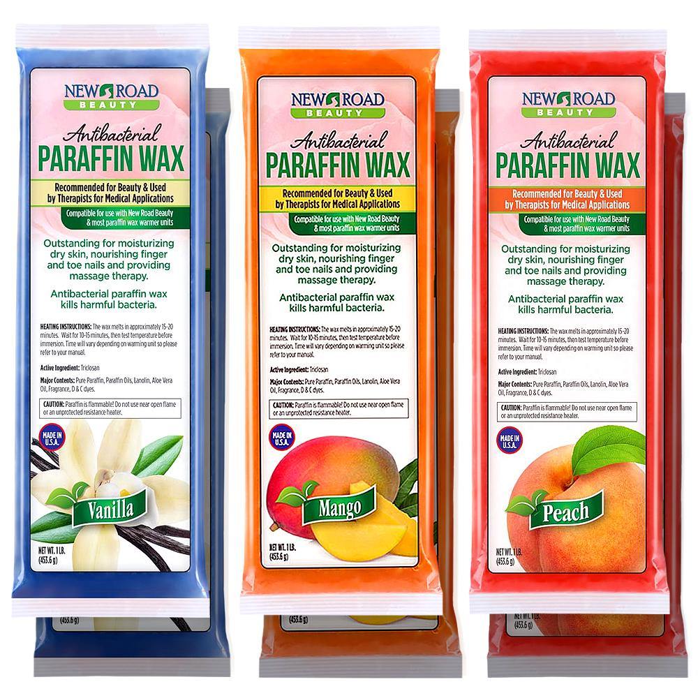 Combo 6-Pack Paraffin Wax To Moisturize Skin - Vanilla, Mango, Peach