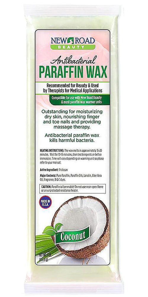 New Road Beauty Coconut Paraffin Wax Kit for Hands and Feet, Blue Mitts/Booties