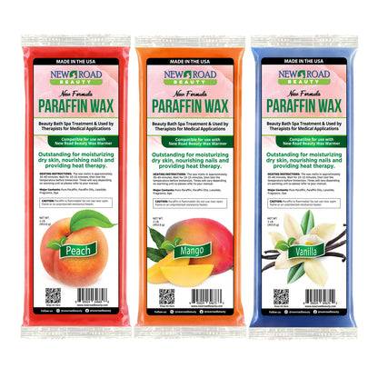 ombo 3-Pack Paraffin Wax To Moisturize Skin - Vanilla, Mango, Peach