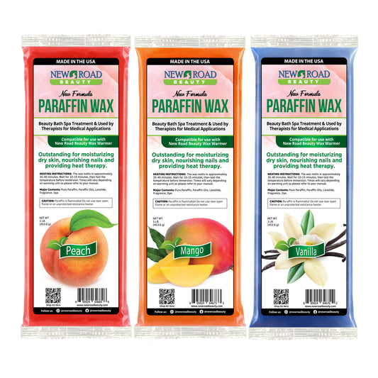 ombo 3-Pack Paraffin Wax To Moisturize Skin - Vanilla, Mango, Peach