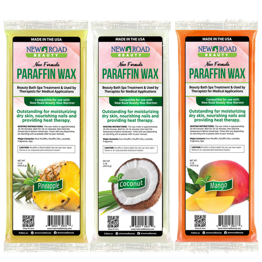 Combo 3-Pack Paraffin Wax For Soft, Moisturized Skin - Pineapple, Mango, and Coconut Paraffin Wax