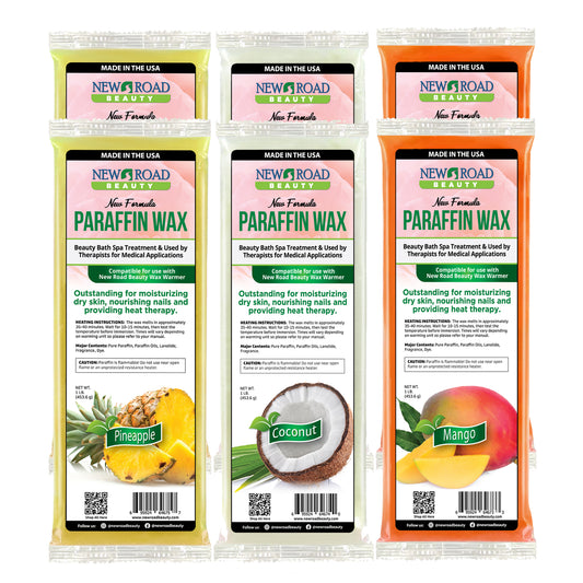 Combo 6-Pack Paraffin Wax For Soft, Moisturized Skin - Pineapple, Mango, and Coconut Paraffin Wax  Edit alt text