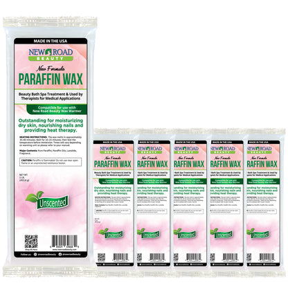 New Road Beauty Unscented Paraffin Wax 6-Pack for Dry Hands, Feet and Elbows  Edit alt text